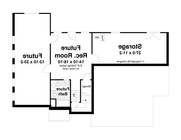 Lower Level image of Madison House Plan